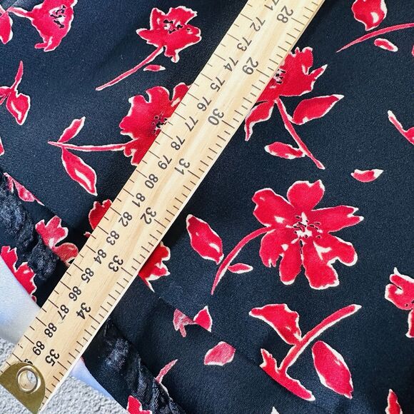 Vintage Rena Rowan Skirt SZ 8 Red Floral Maxi Fall Cottage Peasant Boho 90s Y2k - Picture 9 of 10